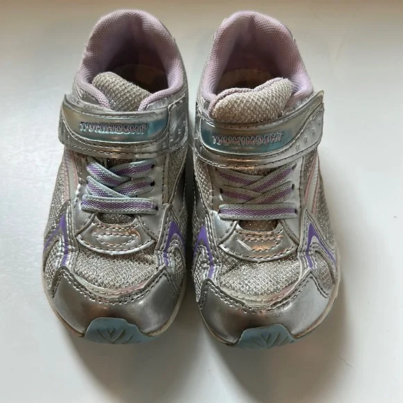 Tsukihoshi Shoes Tsukihoshi Silver And Purple Sparkle Toddler
